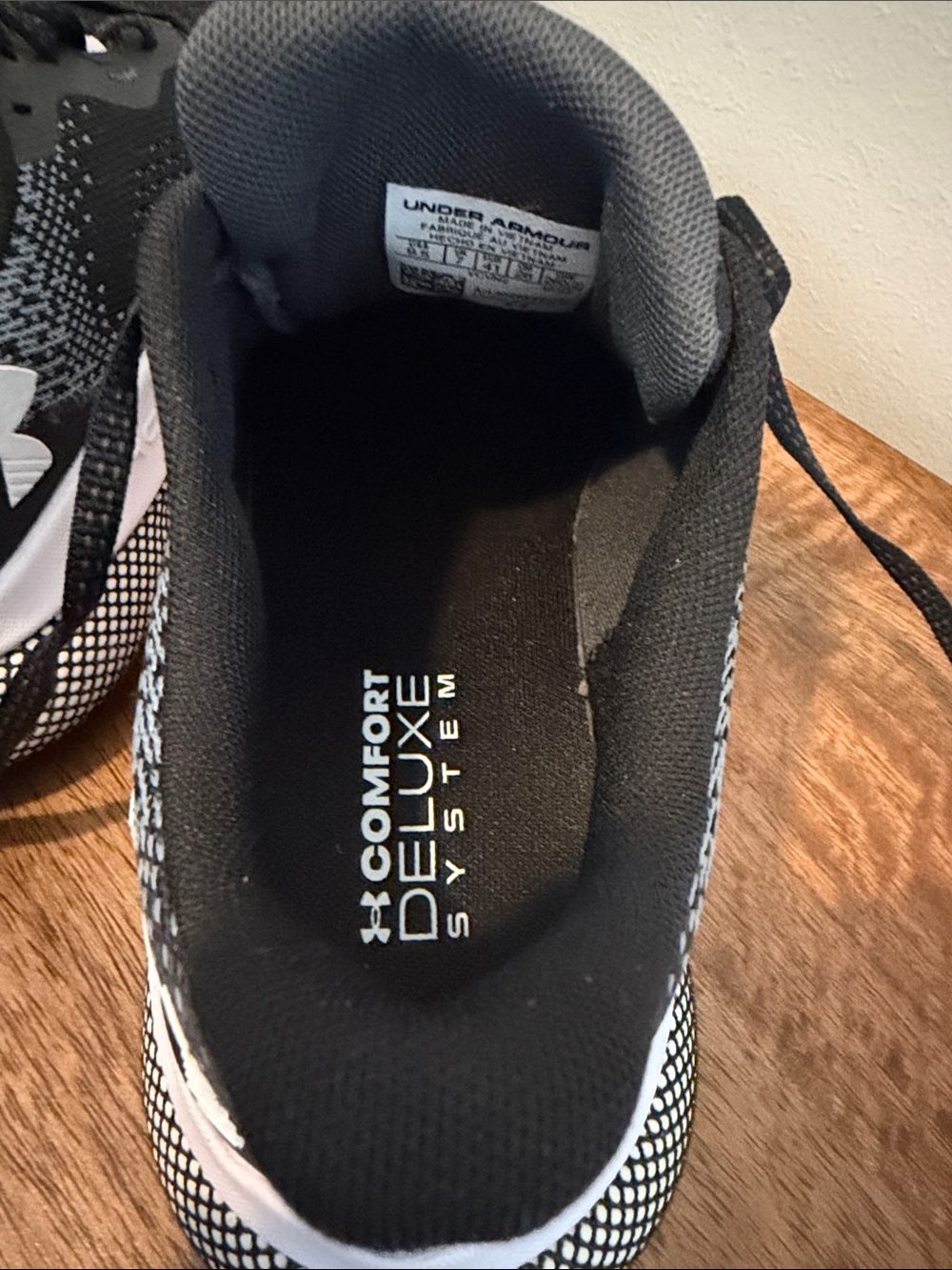 Under Armour Black & White HOVR Low-Profile Running Shoe - Picture 8 of 8